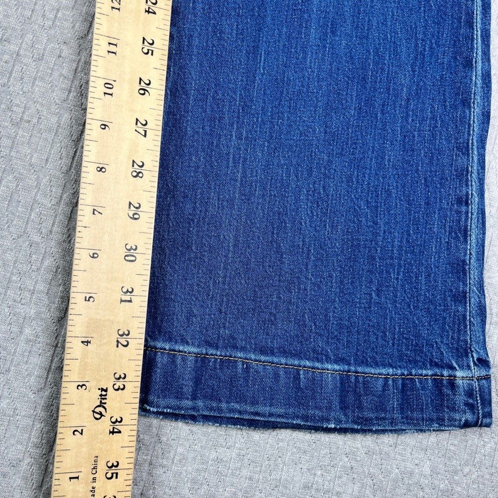 7 For All Mankind Dojo Bootcut Jeans Women 28x33.5 Blue Ultra High Rise Flare - Picture 7 of 16